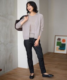 ANY 【2SET】ニットツインセット（半袖ニット＋Vネックカーデ）