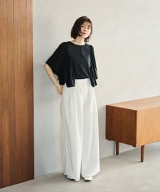 #Newans 【乾燥機可能/接触冷感】ラッフルフリルカットソー