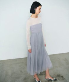 GRACE CONTINENTAL プリーツコンビベアワンピース