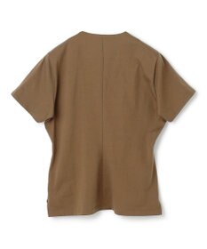 BEIGE， 【洗える】STOCK / オーガニックコットン半袖Vスリットトップス