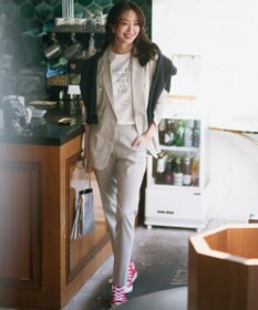 23区 【洗える】レタープリント ロンTEE