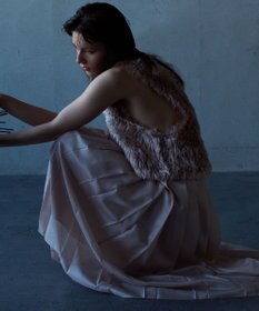 自由区 【カトリエムブーケ】Flower fur シャギーベスト