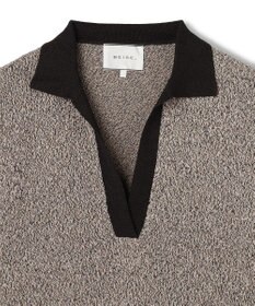 BEIGE， AGATE / バイカラー スキッパーニット