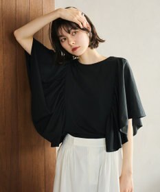 #Newans 【乾燥機可能/接触冷感】ラッフルフリルカットソー