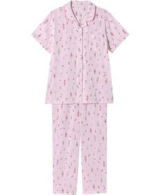 Wing パジャマ 綿100%(本体) 楊柳素材 高島ちぢみ（R） 3Lまで対応 大きいサイズ 5分袖 半袖 長ズボン レディース EP8047 ウイング／ワコール