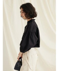 CRAFT STANDARD BOUTIQUE パールボタンピコフリルブラウス