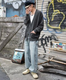 WEGO 【ユニセックス着用ITEM】ケミカルスウェットカーディガン