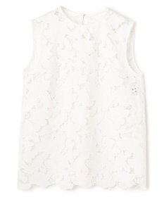 BEIGE， CITRINE / エンブロイダリーレースノースリーブブラウス