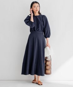 23区 【セットアップ対応】リネンレーヨンストレッチ フレア スカート
