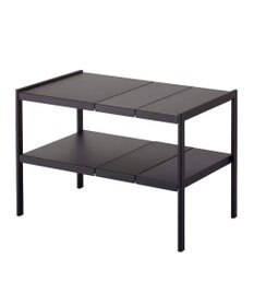 tower 伸縮シンク下ラック 2段 タワー D30 ブラック