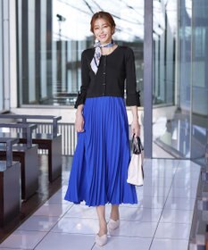 Tiaclasse L 【洗える】袖口フレアリボンニットカーディガン