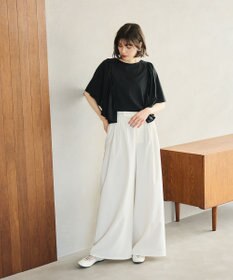 #Newans 【乾燥機可能/接触冷感】ラッフルフリルカットソー