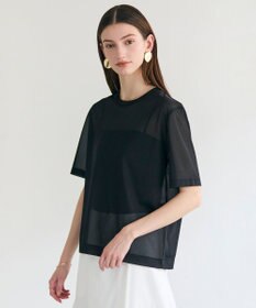 BEIGE， SELEN / リブコンビ シアーTシャツ