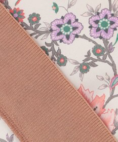 自由区 L 【アンサンブル対応・洗える】マラケシュフラワープリント長袖 カーディガン