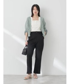 earth music&ecology 透かし編みテープヤーンカーディガン