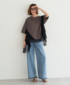 YECCA VECCA 綿麻バギーデニムパンツ