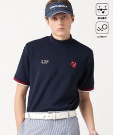 23区GOLF 【MEN】【吸水速乾・UVケア】袖ライン モックネックシャツ