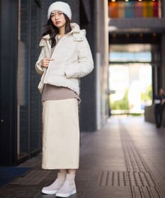 ANY L 【手洗い可/ウエストゴム】裏起毛ハイストレッチタイトスカート