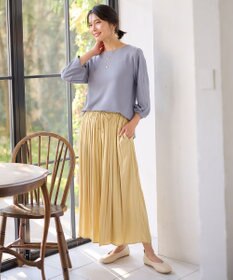 ANY L 【洗濯機可】ジャガード袖ねじりプルオーバー