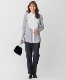 自由区 【洗える】ストレッチシャーティング ブザムシャツ