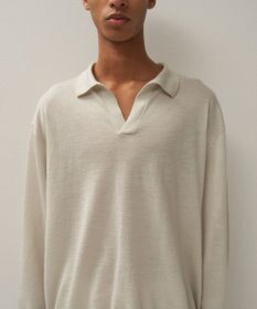 ATON RAMIE CASHMERE | スキッパーポロセーター - UNISEX