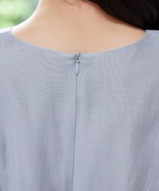 Tiaclasse フレア袖麻調ワンピース