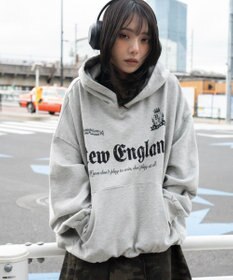 WEGO 【ユニセックス着用ITEM】グラフィックバルーンクロップドプルパーカー