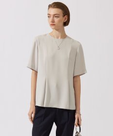 ICB 【UVカット・接触冷感・防シワ・洗える】エステルダブルクロス タックデザインプルオーバー