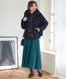 Tiaclasse L 【洗える】アラン柄ニットフレアスカート