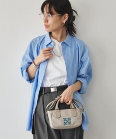 russet 《モノグラム刺繍》コーデュラナイロン2WAYミニショルダーバッグ（CE-1778）