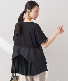 earth music&ecology 異素材バックプリーツチュニック