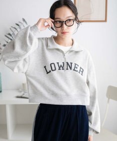 WEGO ハーフジップショートスウェット