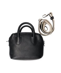 INTER-CHAUSSURES 【RIPANI】スクエアレザーミニハンドバッグ