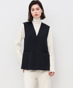 uncrave ウォッシャブルウールライクツイル ジレ