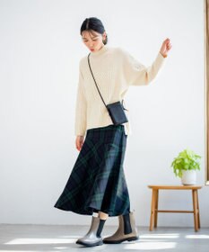 ANY 【ウエストゴム・洗える】タータンマーメイドスカート