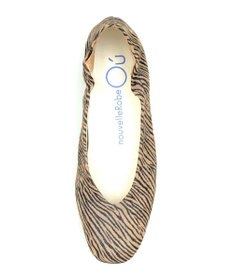 nouvelleRobe Oū 【本革・高反発】Square-plain スクエアトゥ Vカットゼブラ柄パンプス