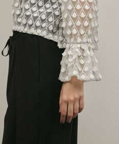 GRACE CONTINENTAL モチーフチュールブラウス