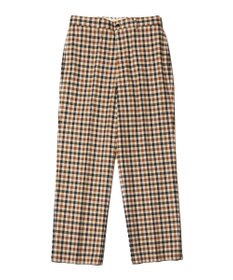 J.PRESS MEN カシミヤタッチワイド イージーチェックパンツ