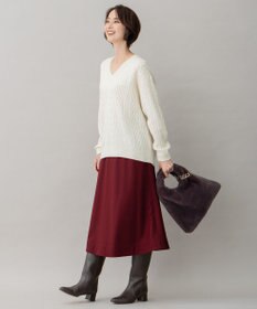 自由区 ウールジャージー フレアシルエットスカート