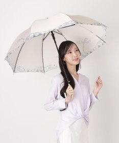 MOONBAT 【耐風傘/ジャンプ傘】ランバン オン ブルー (LANVIN en Bleu) リボン 花柄 長傘 サテンプリント