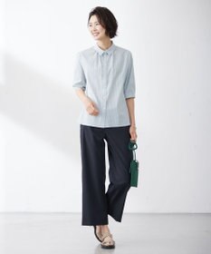 J.PRESS LADIES L 【洗える・イージーケア】ソフトタイプライター セミワイド パンツ