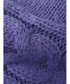 earth music&ecology ローゲージ手編み風ケーブルプルオーバー