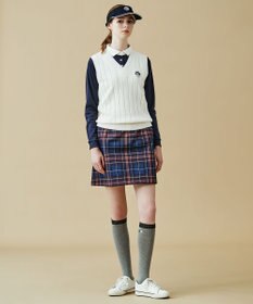 23区GOLF 【WOMEN】コットンアクリル ニットベスト