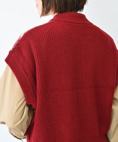 muuc 〈うっとり柔らか上質な極細繊維〉〈前身頃は希少なモヘアとシルク×後ろ身頃はウール100%〉フラワージャカード ベスト