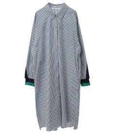 YECCA VECCA リブMIXシャツワンピース