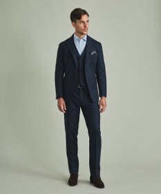 GOTAIRIKU 【形態安定】PREMIUMPLEATS_スモールワイドカラー 通年ドレスシャツ（チェック）