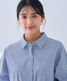 YECCA VECCA リブMIXシャツワンピース