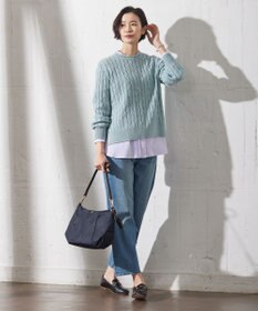 J.PRESS LADIES 【洗える】BEZ VEGA ストライプ ピンタック ブラウス