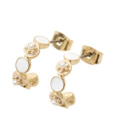 Green Parks ・ＨＡＬＦ　ＴＩＭＥ　エポ入りプチパールピアス