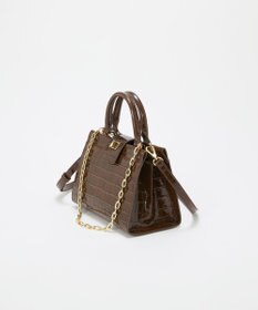 TOPKAPI 【TREASURE TOPKAPI】クロコ エナメル 2way ハンドバッグ